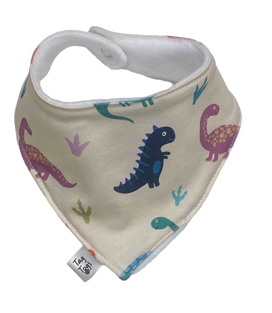 dinos dribble bib | bib | jersey cotton babywear | babywearing